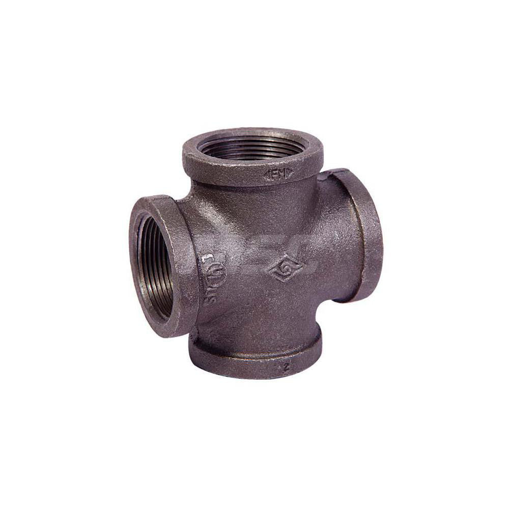 Value Collection B180 80 Size 3", Class 150, Malleable Iron Black Pipe Cross