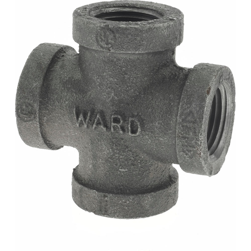 Value Collection B180 15 Size 1/2", Class 150, Malleable Iron Black Pipe Cross