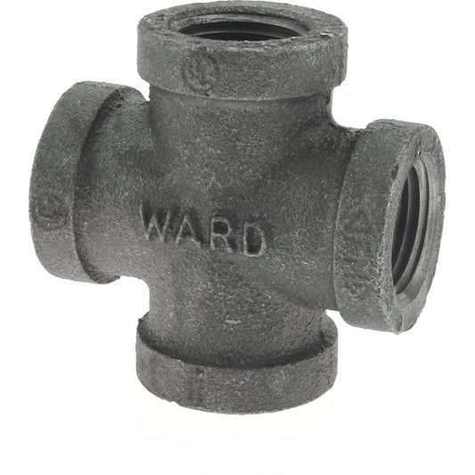 Value Collection B180 15 Size 1/2", Class 150, Malleable Iron Black Pipe Cross