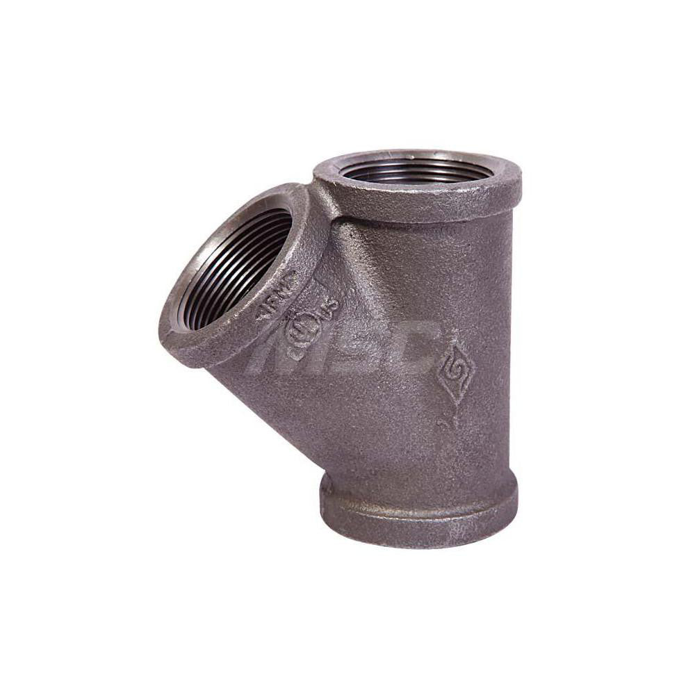 Value Collection B165 10 Size 3/8", Class 150, Malleable Iron Black Pipe 45&deg Lateral Y-Branch