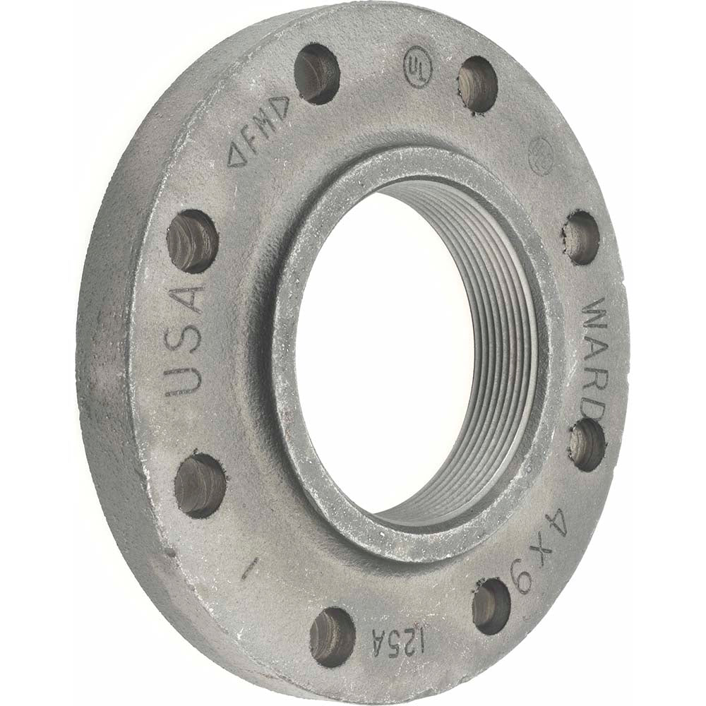 Anvil 0308003607 4" Pipe, 9" OD, 1-5/16" Hub Length, Iron Threaded Pipe Flange
