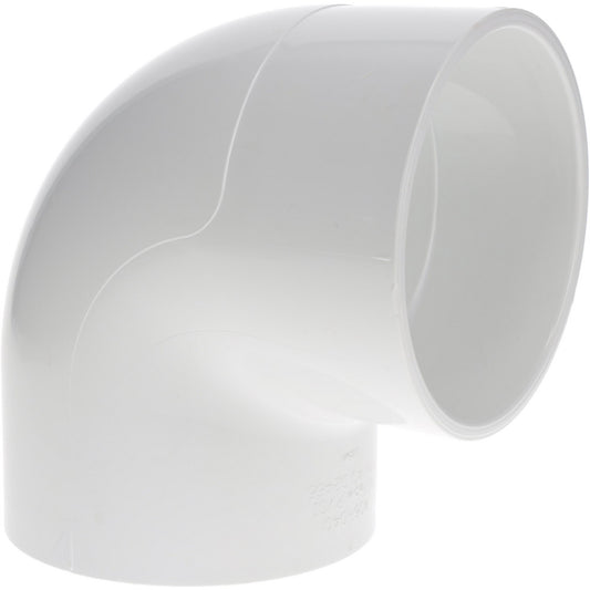 Value Collection 406-040 4" PVC Plastic Pipe 90&deg Elbow