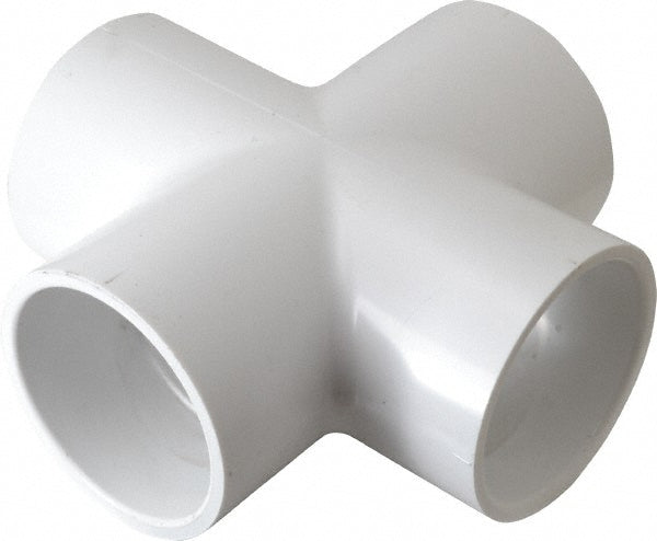 Value Collection 420-020 2" PVC Plastic Pipe Cross