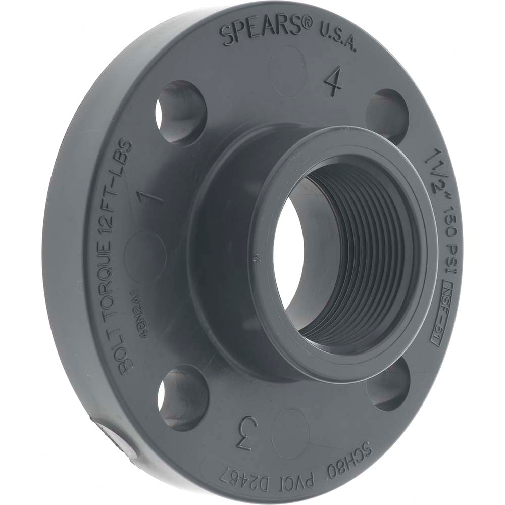 Pro-Source 852-015 1-1/2" PVC Plastic Pipe Flange (One Piece)