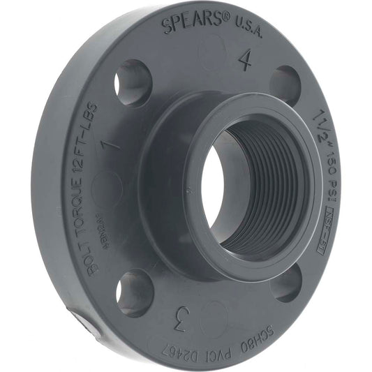 Pro-Source 852-015 1-1/2" PVC Plastic Pipe Flange (One Piece)