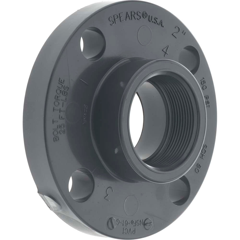 Pro-Source 852-020 2" PVC Plastic Pipe Flange (One Piece)