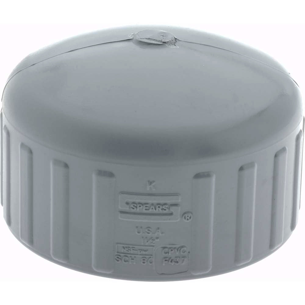 Value Collection 848-015C 1-1/2" CPVC Plastic Pipe End Cap
