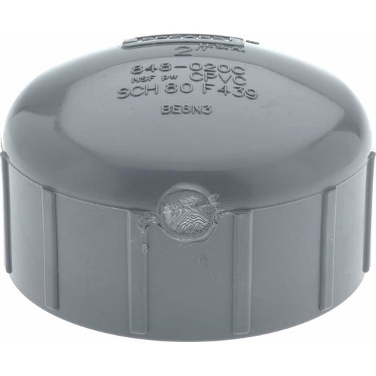 Value Collection 848-020C 2" CPVC Plastic Pipe End Cap