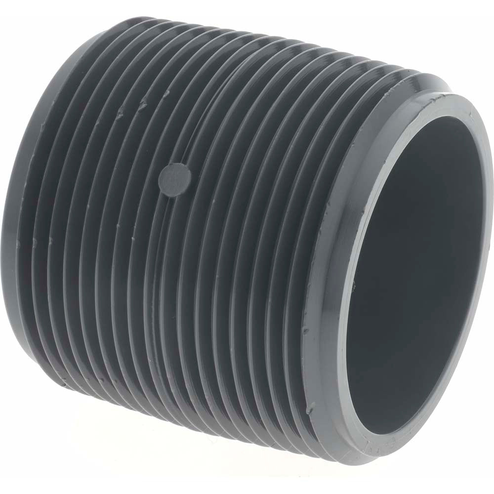 Value Collection 886-005 1-1/2" Pipe, 1-3/4" Long PVC Threaded Plastic Pipe Nipple