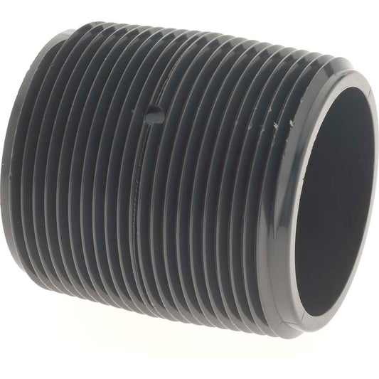 Value Collection 886-020 1-1/2" Pipe, 2" Long PVC Threaded Plastic Pipe Nipple