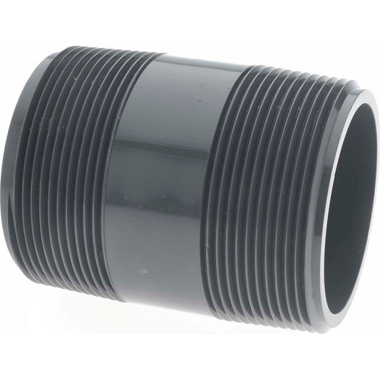 Value Collection 887-030 2" Pipe, 3" Long PVC Threaded Plastic Pipe Nipple