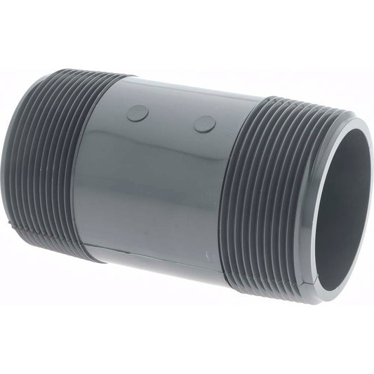 Value Collection 887-040 2" Pipe, 4" Long PVC Threaded Plastic Pipe Nipple