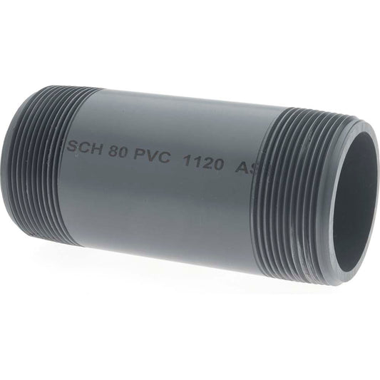 Value Collection 887-050 2" Pipe, 5" Long PVC Threaded Plastic Pipe Nipple