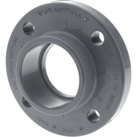 Pro-Source 90341100709 3" CPVC Plastic Pipe Flange (One Piece)