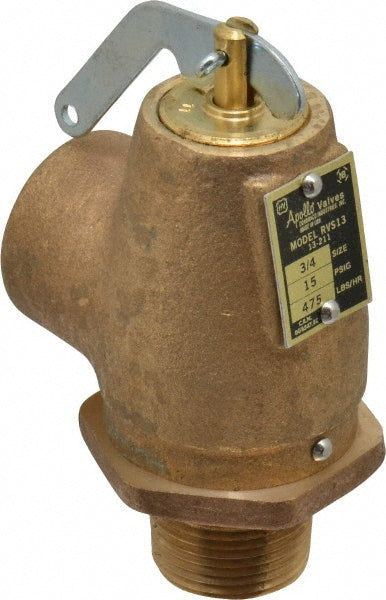 Apollo 13-211-B15 ASME Low Pressure Steam Heating Relief Valve 3/4" Inlet, 15 Max psi