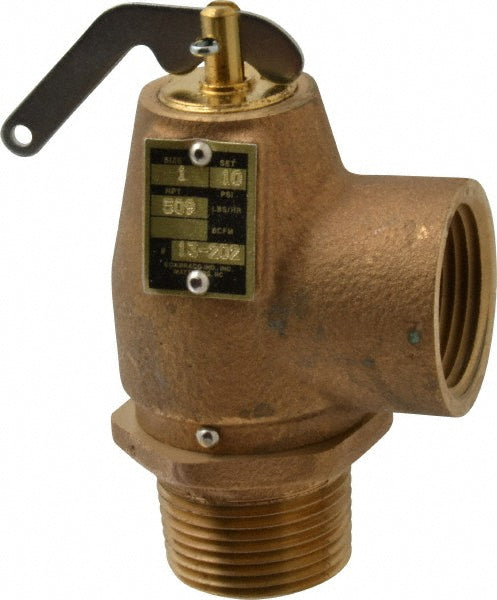 Apollo 13-202-B10 ASME Low Pressure Steam Heating Relief Valve 1" Inlet, 10 Max psi