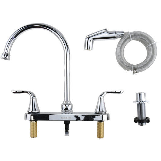 Value Collection 229-005 Kitchen & Bar Faucets Type Kitchen  Style With Spray 2 Handle Without Spray  Mount Deck Plate  Design Two Handle  Handle Type Lever  Spout Type High Arc