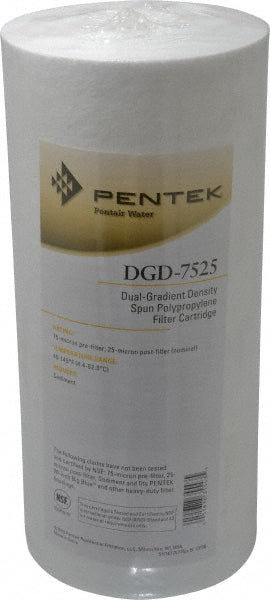 Pentair 155355-43 Plumbing Cartridge Filter 4-1/2" OD, 9-3/4" Long, 75/25 micron, Polypropylene