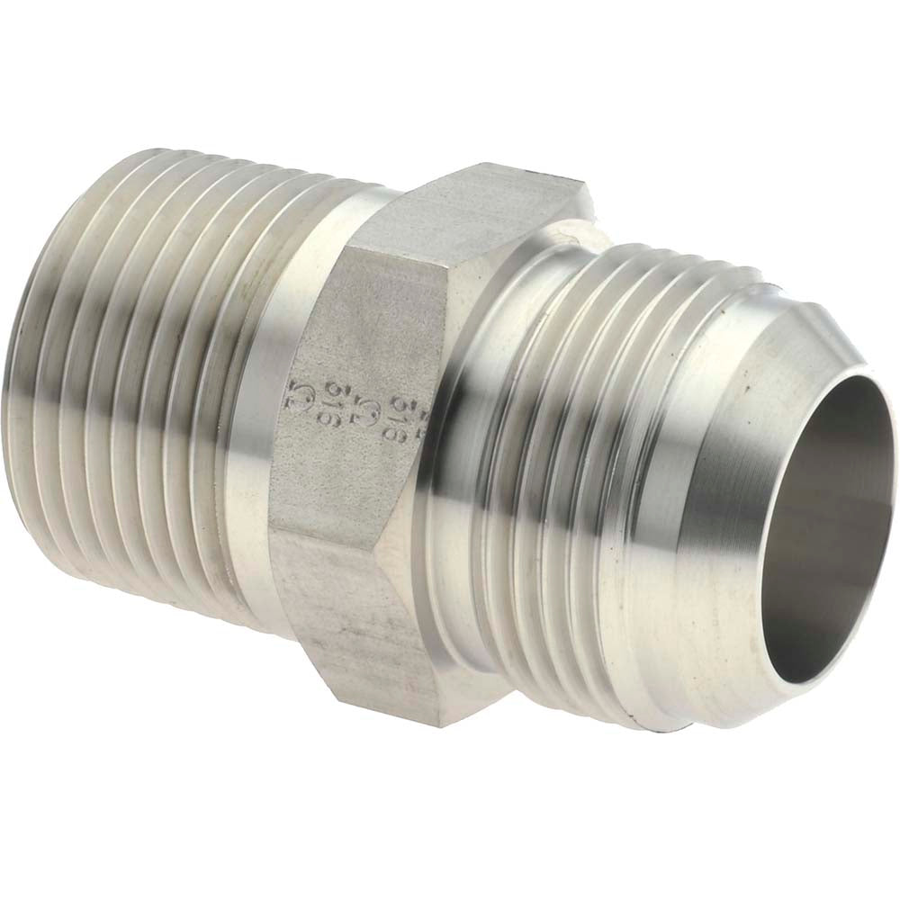 OMEGA ONE INC. TX-16-C Stainless Steel Flared Tube Connector 1" OD, 1-11-1/2 Thread, 37 deg Flared Angle