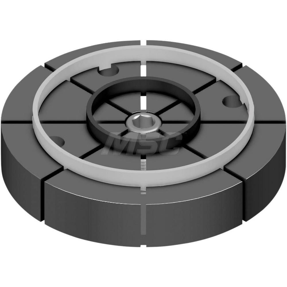 Mitee-Bite 31500 1.15 to 6.89" Expansion Diam, 10,000 Lb Holding Force, 1/4-20 Mounting Screw, 5/8-11 Center Screw, Steel ID Expansion Clamps