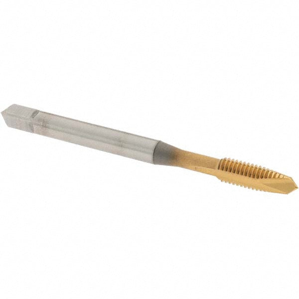 OSG 1213805 Spiral Point Tap #10-32 UNF, 2 Flutes, Plug Chamfer, 2B Class of Fit, HSS, TiN Coated