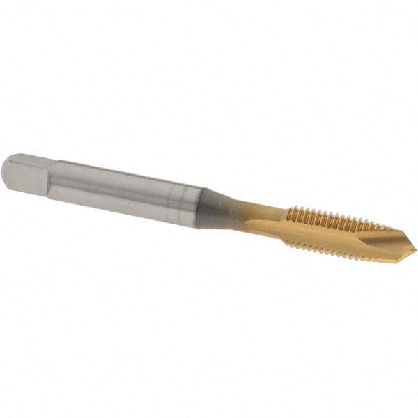 OSG 1230405 Spiral Point Tap 1/4-28 UNF, 2 Flutes, Plug Chamfer, 3B Class of Fit, HSS, TiN Coated