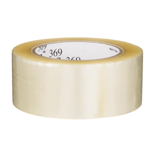 3M 7100242359 Box Sealing & Label Protection Tape Tape Number 369  Thickness (mil) 1.6  Length (Yards - 2 Decimals) 109  Width (Inch) 3  Color Transparent  Adhesive Type Rubber