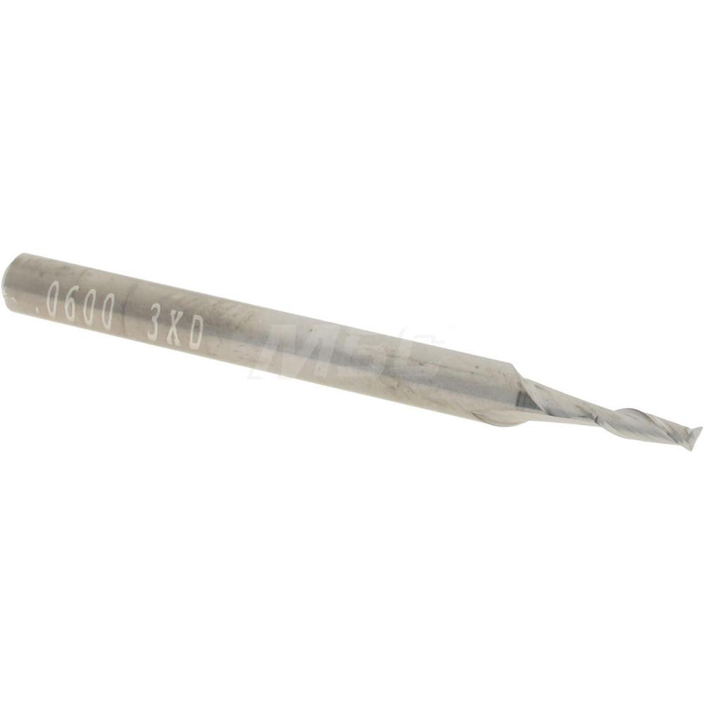 Accupro 12462451 Square End Mill 0.06" Dia, 0.18" LOC, 2 Flutes, Solid Carbide