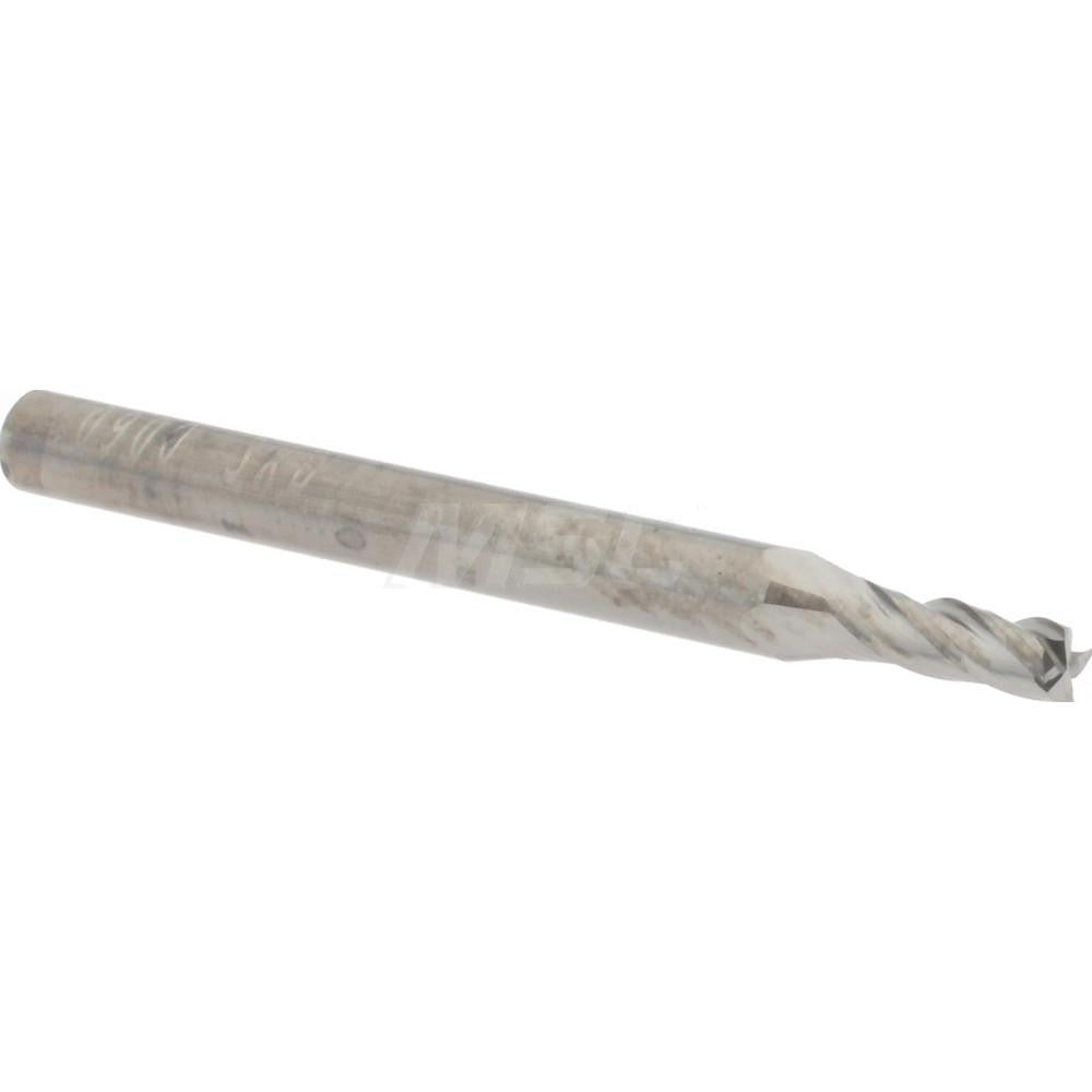 Accupro 12276867 Square End Mill 0.09" Dia, 17/64" LOC, 4 Flutes, Solid Carbide