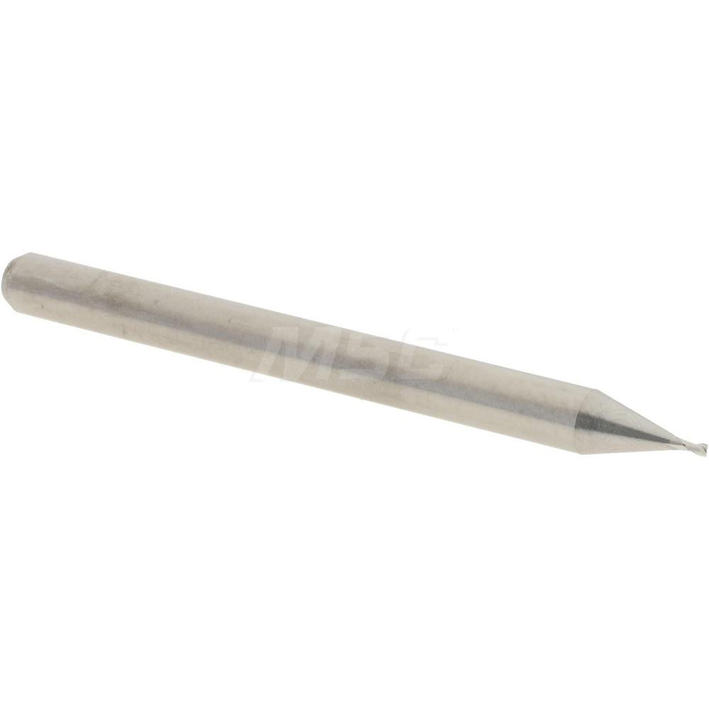 Accupro 12464377 Square End Mill 0.025" Dia, 0.038" LOC, 2 Flutes, Solid Carbide