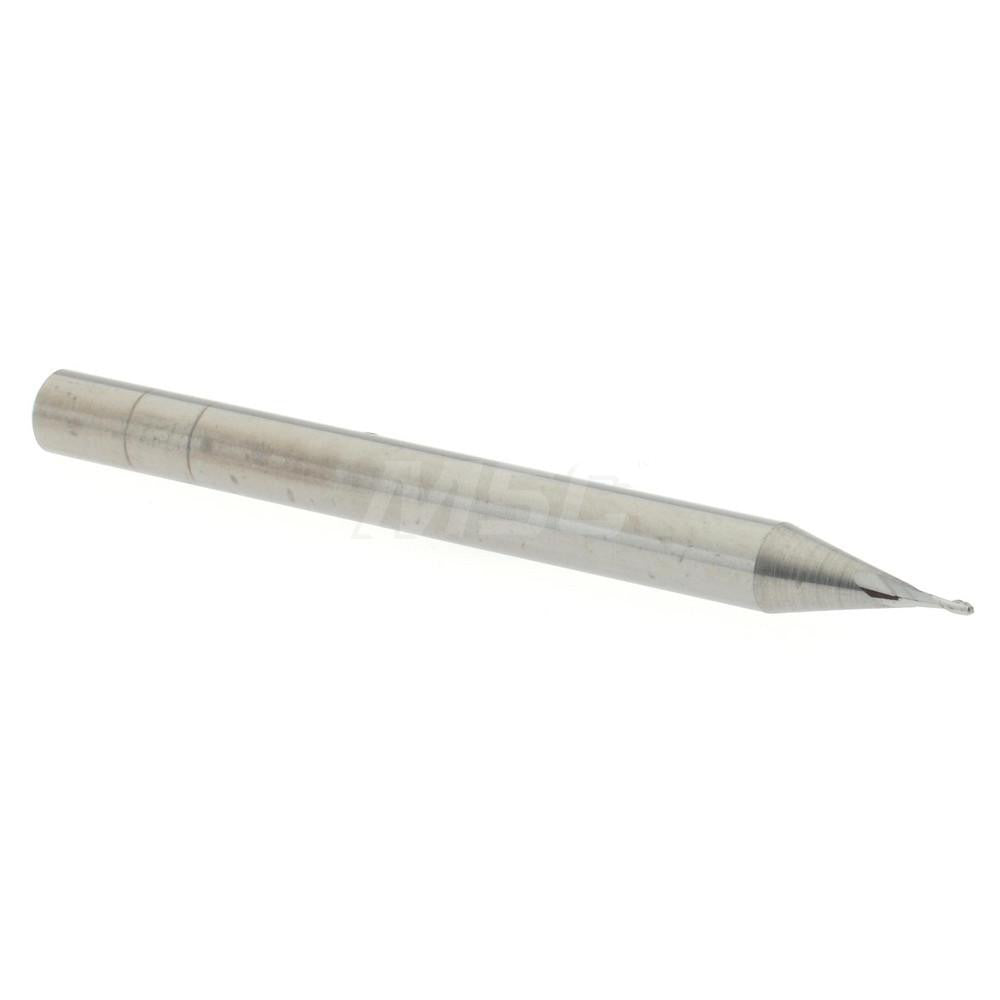 Accupro 12463578 Ball End Mill 0.02" Dia, 0.06" LOC, 2 Flute, Solid Carbide