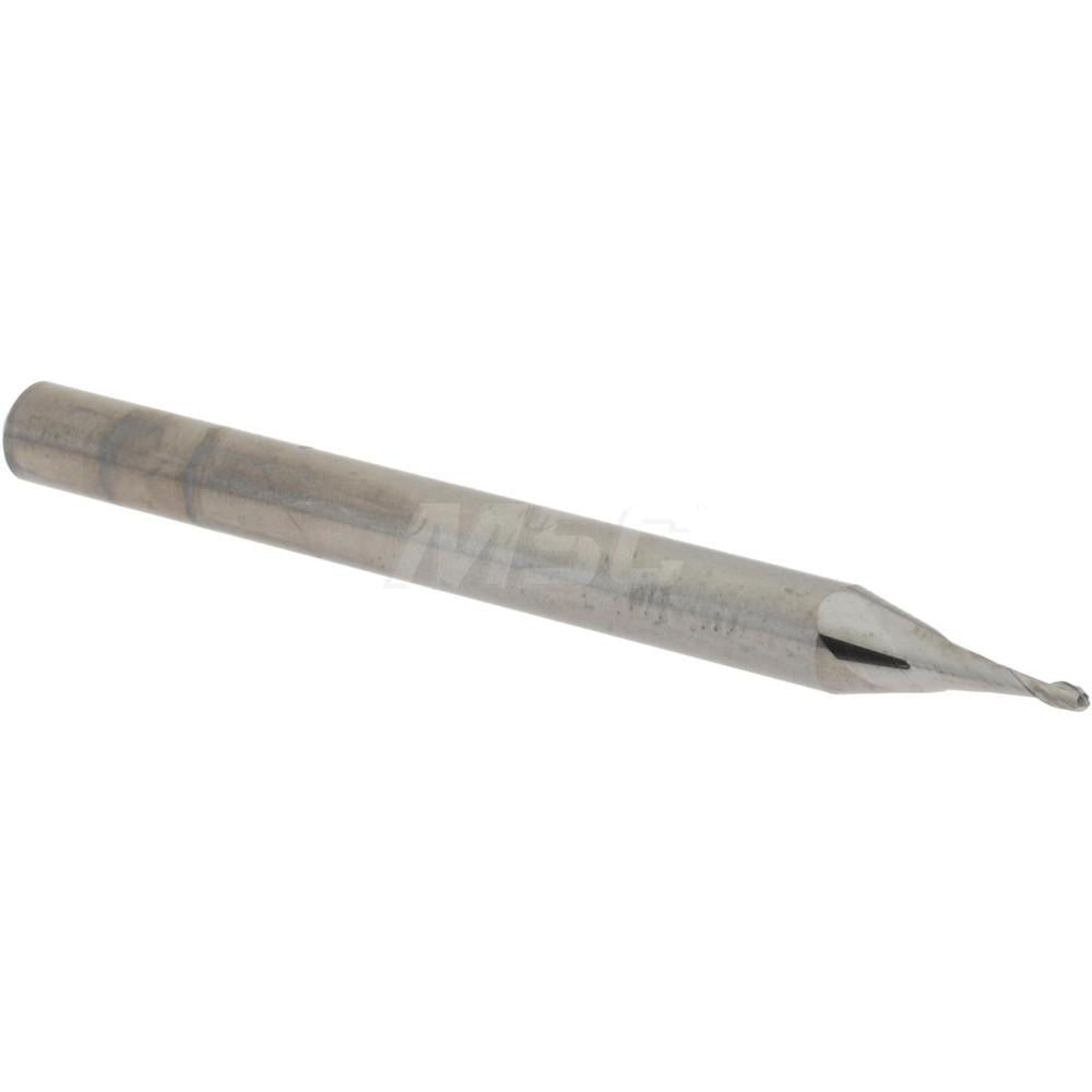 Accupro 12463611 Ball End Mill 0.031" Dia, 0.093" LOC, 2 Flute, Solid Carbide