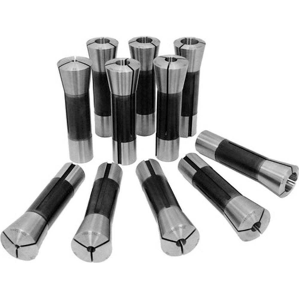 Forkhardt Hardinge 09420019000011 Collet Sets Collet System R8  Collet Series R8  Minimum Collet Capacity (Decimal Inch) 0.1250  Maximum Collet Capacity (Decimal Inch) 0.7500  Size Increments (Decimal Inch) 0.0625  Includes 1/8" through 3/4" x 1/16" increments