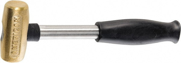 American Hammer AM1BRCG Non-Marring Hammer 1 lb, 1-1/8" Face Dia, Brass Head