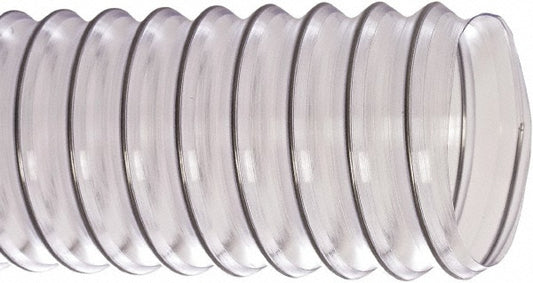 Flexaust 8011040025 Vacuum Duct Hose Polyvinylchloride, 4" ID, 9 Hg Vac Rating, 8 psi