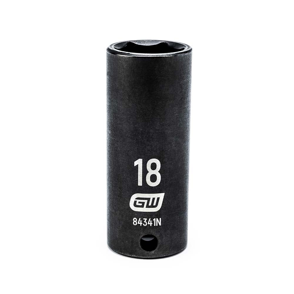 GEARWRENCH 84341N Impact Socket 3/8" Drive, 18mm Socket, Hex Drive