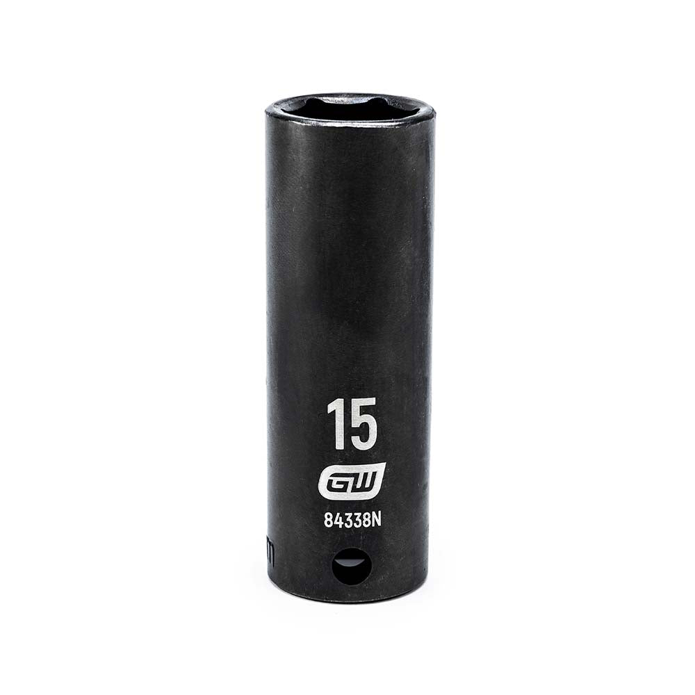 GEARWRENCH 84338N Impact Socket 3/8" Drive, 15 mm Socket, Hex Drive