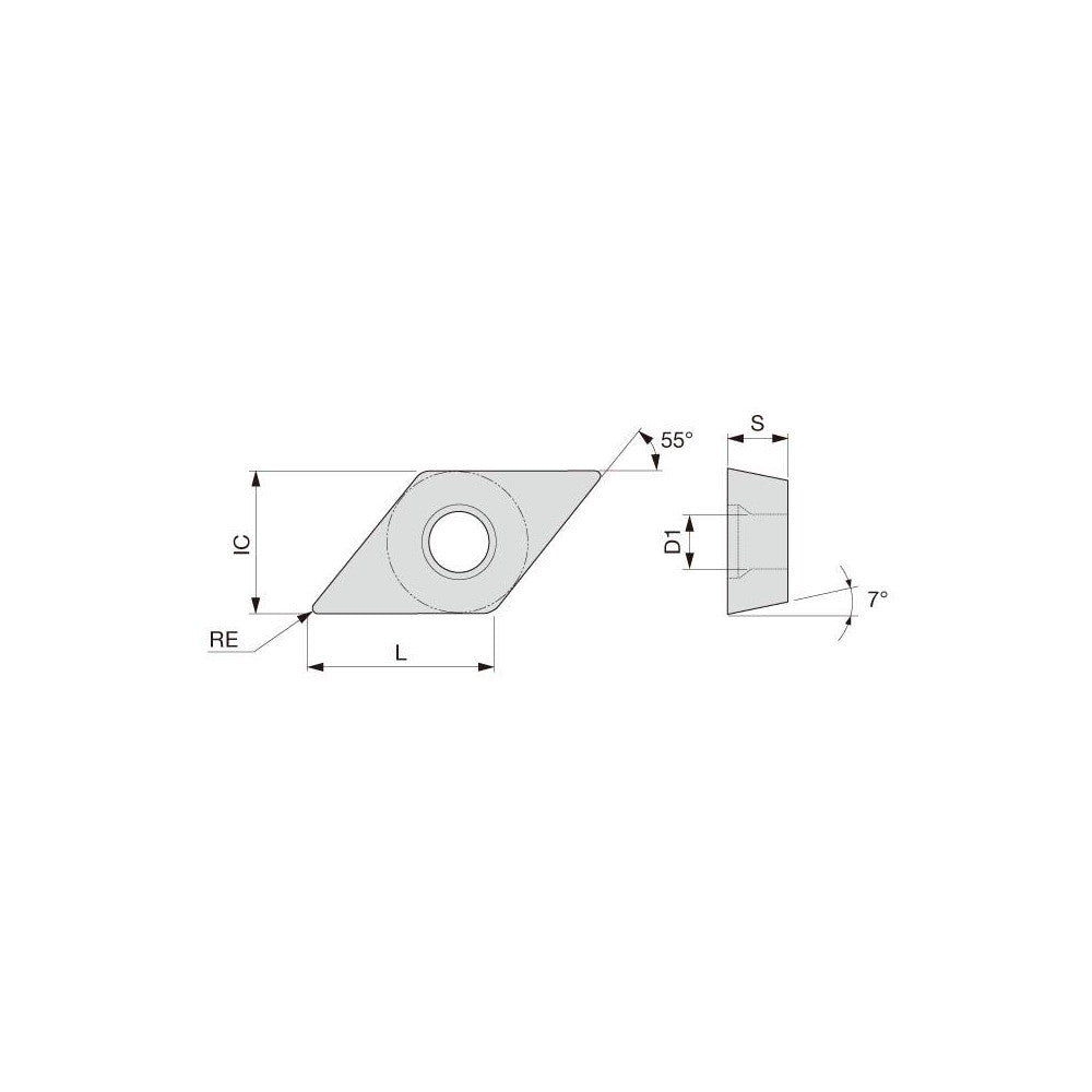 Tungaloy 6864925 Turning Insert DCMT21.52PSS AH725, Carbide