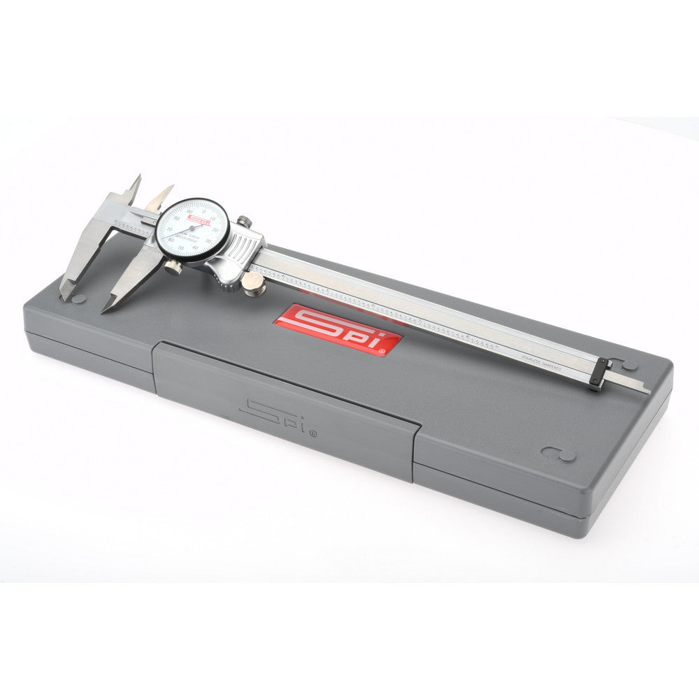 SPI CMS160725032 Dial Caliper 8'' Range, 0.001'' Graduation, 0.1'' per Revolution