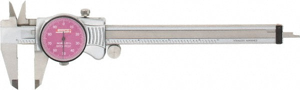 SPI CMS160725030 Dial Caliper 6'' Range, 0.001'' Graduation, 0.1'' per Revolution