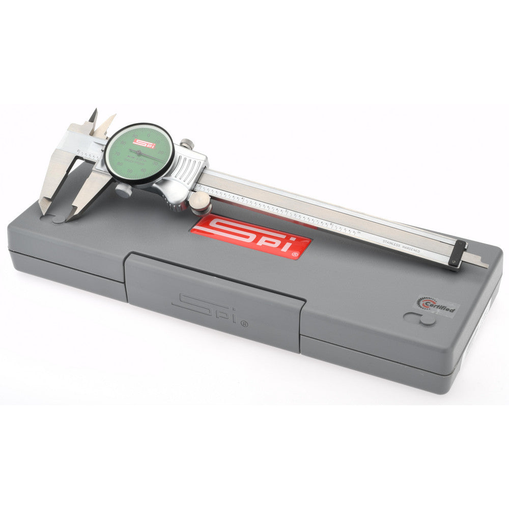 SPI CMS160725028 Dial Caliper 6'' Range, 0.001'' Graduation, 0.1'' per Revolution