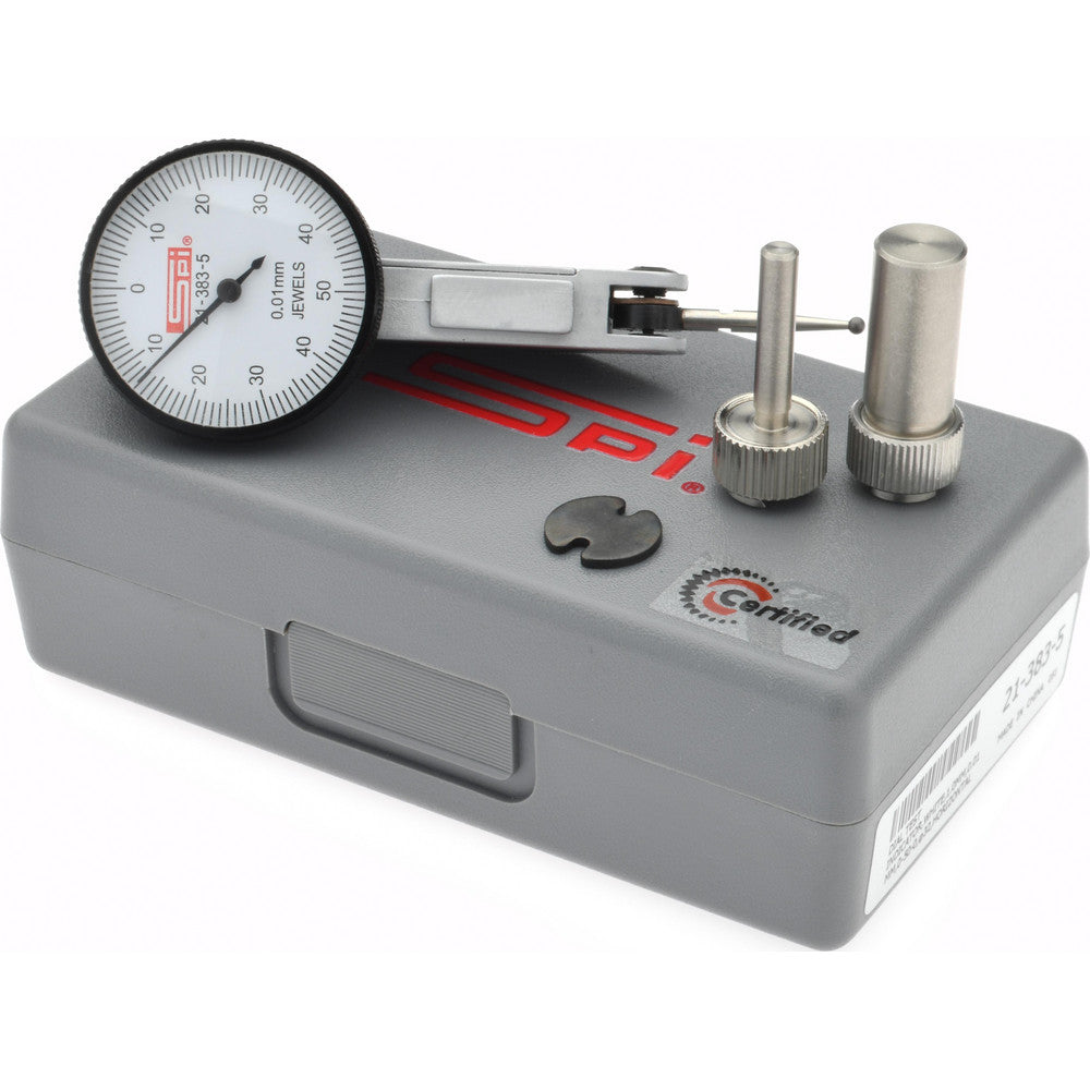 SPI CMS160725001 Dial Test Indicators 1 Min, 0-50-0, 0.013 mm Accuracy, Horizontal