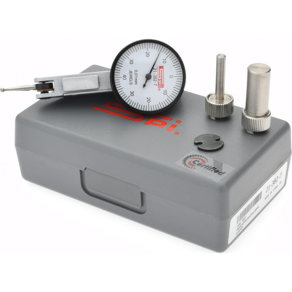 SPI CMS160726031 Dial Test Indicators 0.8 Min, 0-40-0, 0.013 mm Accuracy, Horizontal