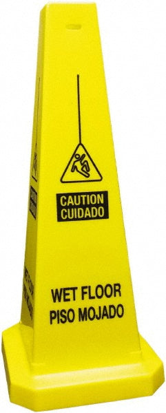 PRO-SAFE 03-600-07 Caution - Cuidado - Wet Floor - Piso Mojado, 10-1/2" Wide x 25-3/4" High, Polyethylene Floor Sign