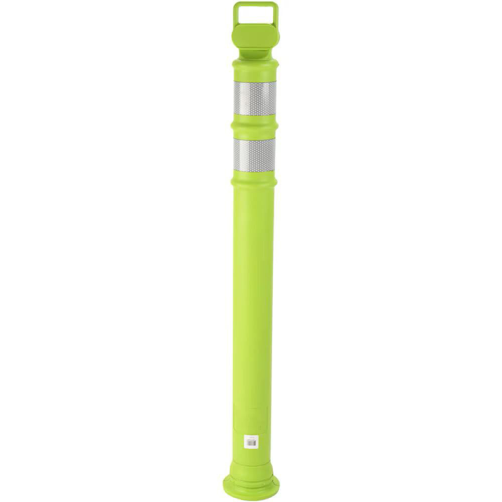 PRO-SAFE 7342-LD-LG-3-HIP-WW 47.6" High, 6" Wide Reflective Delineator Post-Polyethylene, 1.7 lb, Lime