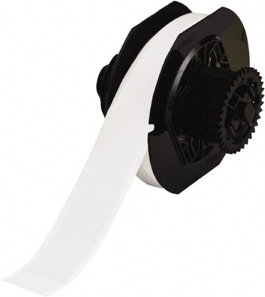 Brady 142030 Label Maker Label White, Vinyl, 100" OAL, 1-1/8" OAW, 1 Roll