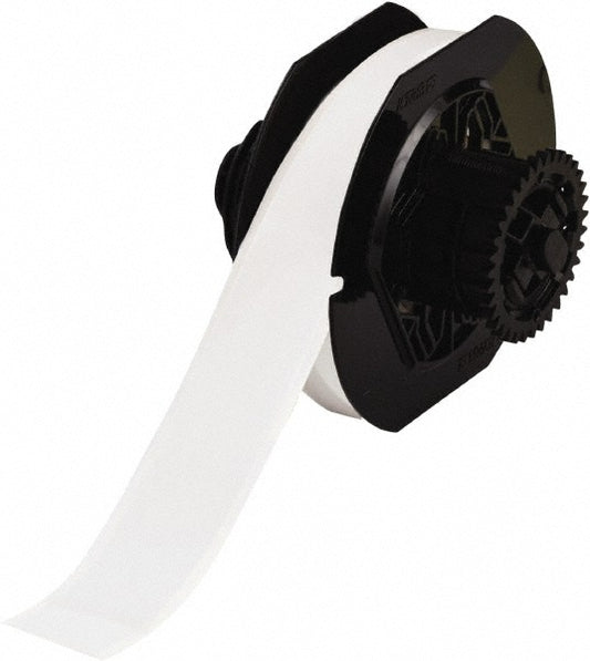 Brady 142030 Label Maker Label White, Vinyl, 100" OAL, 1-1/8" OAW, 1 Roll