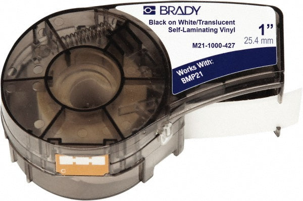Brady 110928 Label Maker Label Translucent & White, Vinyl
