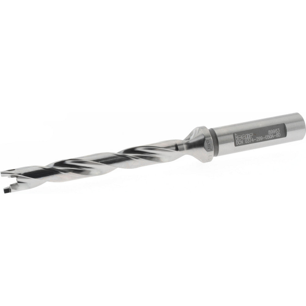 Iscar 3203208 Replaceable-Tip Drill 0.374 to 0.39" Dia, 2.99" Max Depth, 1/2" Weldon Flat Shank