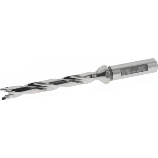 Iscar 3203208 Replaceable-Tip Drill 0.374 to 0.39" Dia, 2.99" Max Depth, 1/2" Weldon Flat Shank